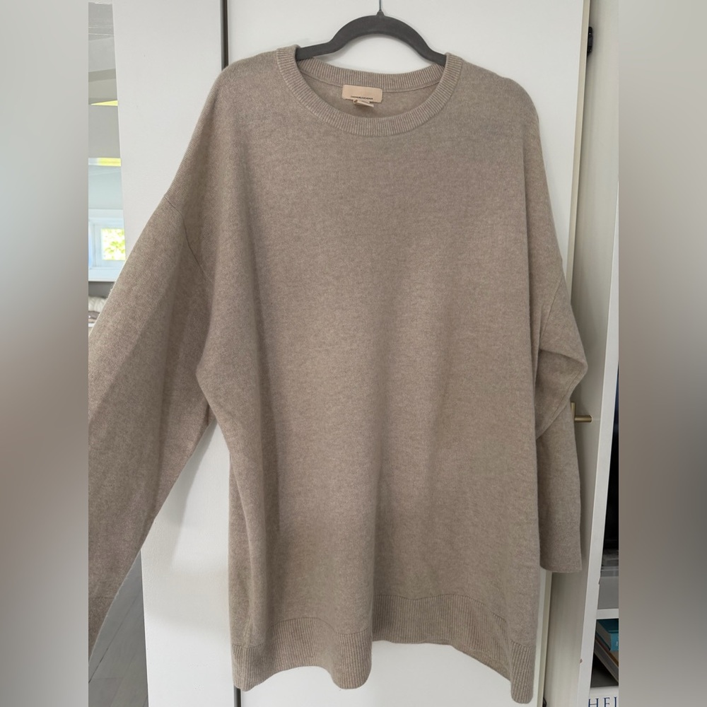 H&M premium collection Beige tunic cashmere Sweater